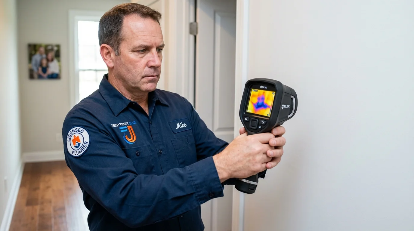 Thermal imaging leak detection by Johns Plumbing LLC in Cornell